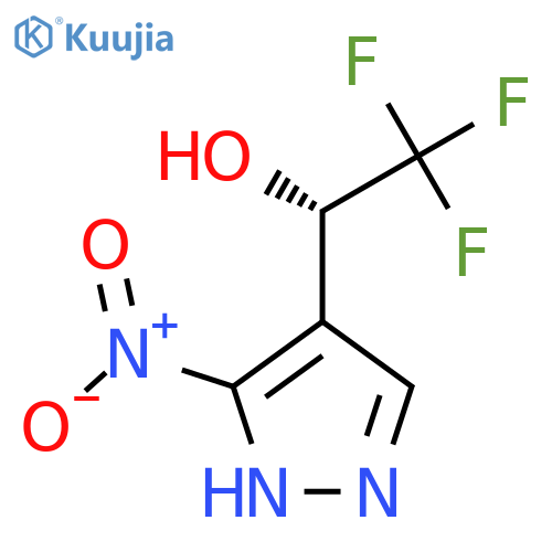 (1S)-2,2,2-trifluoro-1-(3-nitro-1H-pyrazol-4-yl)ethan-1-ol structure