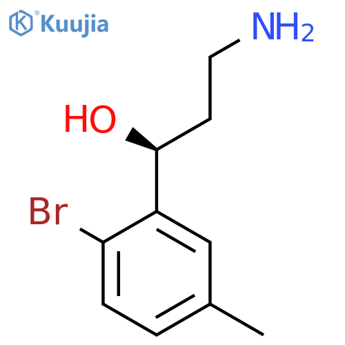 (1S)-3-amino-1-(2-bromo-5-methylphenyl)propan-1-ol structure