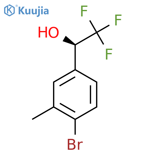 (1R)-1-(4-bromo-3-methylphenyl)-2,2,2-trifluoroethan-1-ol structure