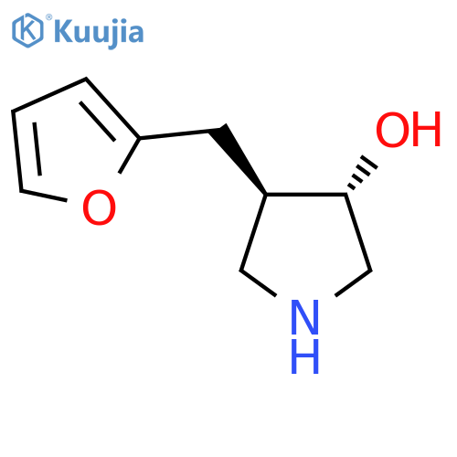 rac-(3R,4S)-4-(furan-2-yl)methylpyrrolidin-3-ol structure