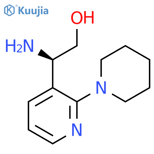 (2R)-2-amino-2-2-(piperidin-1-yl)pyridin-3-ylethan-1-ol structure