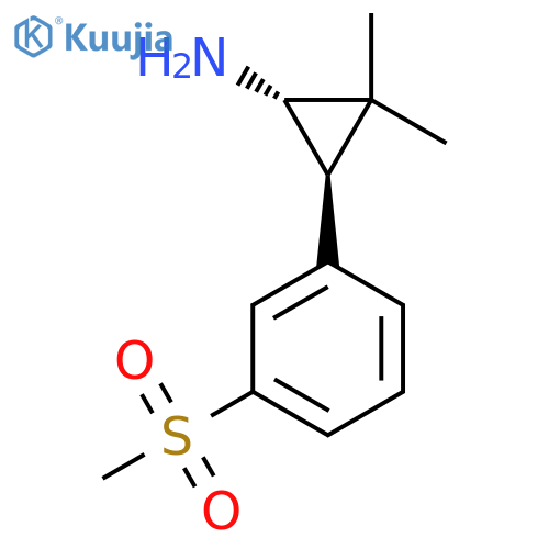 rac-(1R,3S)-3-(3-methanesulfonylphenyl)-2,2-dimethylcyclopropan-1-amine structure