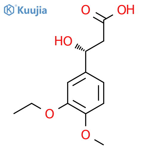 (3R)-3-(3-ethoxy-4-methoxyphenyl)-3-hydroxypropanoic acid structure