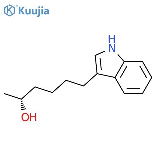 (2R)-6-(1H-indol-3-yl)hexan-2-ol structure