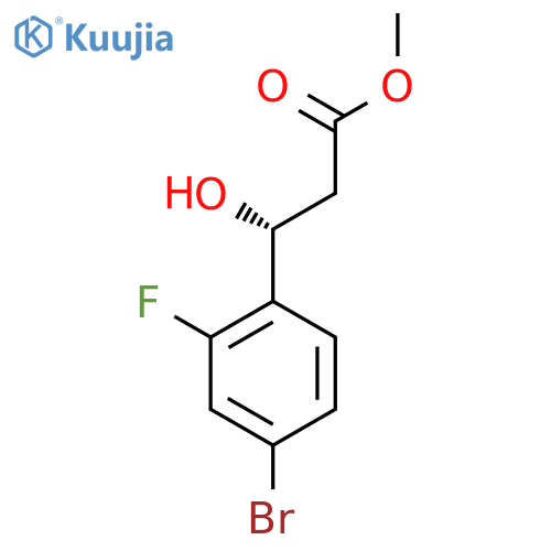 methyl (3R)-3-(4-bromo-2-fluorophenyl)-3-hydroxypropanoate structure