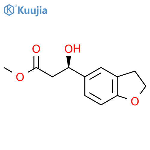methyl (3R)-3-(2,3-dihydro-1-benzofuran-5-yl)-3-hydroxypropanoate structure