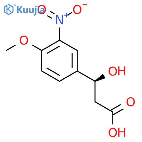 (3S)-3-hydroxy-3-(4-methoxy-3-nitrophenyl)propanoic acid structure