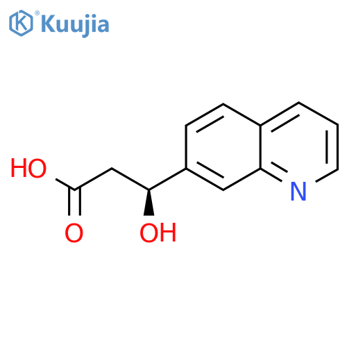 (3S)-3-hydroxy-3-(quinolin-7-yl)propanoic acid structure