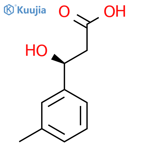 (3S)-3-hydroxy-3-(3-methylphenyl)propanoic acid structure