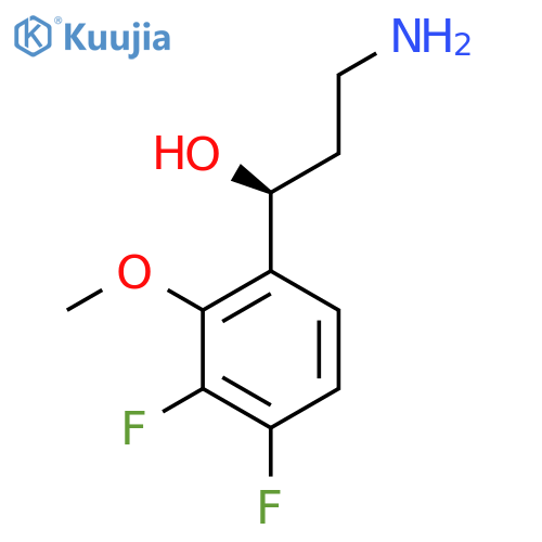 (1S)-3-amino-1-(3,4-difluoro-2-methoxyphenyl)propan-1-ol structure