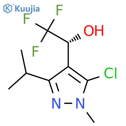 (1R)-1-5-chloro-1-methyl-3-(propan-2-yl)-1H-pyrazol-4-yl-2,2,2-trifluoroethan-1-ol structure