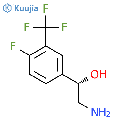 (1S)-2-amino-1-4-fluoro-3-(trifluoromethyl)phenylethan-1-ol structure