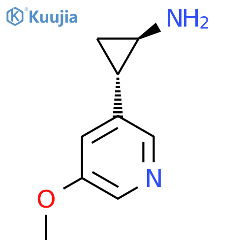 rac-(1R,2S)-2-(5-methoxypyridin-3-yl)cyclopropan-1-amine structure