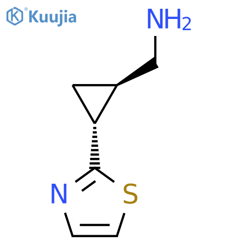 rac-(1R,2R)-2-(1,3-thiazol-2-yl)cyclopropylmethanamine structure
