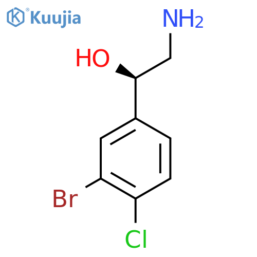 (1R)-2-amino-1-(3-bromo-4-chlorophenyl)ethan-1-ol structure