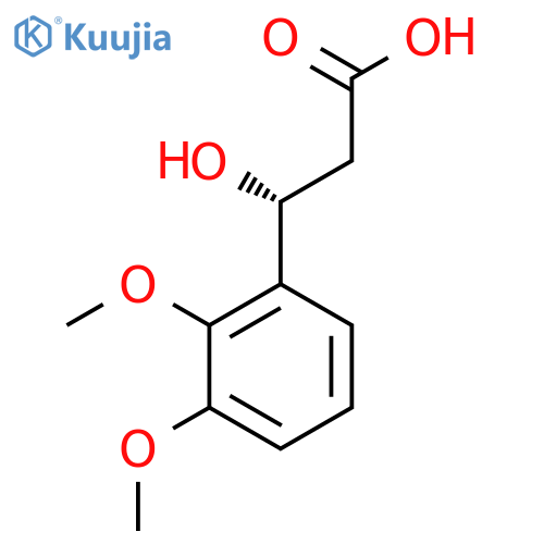 (3R)-3-(2,3-dimethoxyphenyl)-3-hydroxypropanoic acid structure