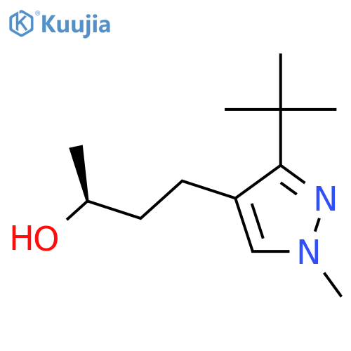 (2S)-4-(3-tert-butyl-1-methyl-1H-pyrazol-4-yl)butan-2-ol structure