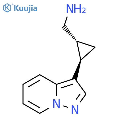 rac-(1R,2R)-2-{pyrazolo1,5-apyridin-3-yl}cyclopropylmethanamine structure