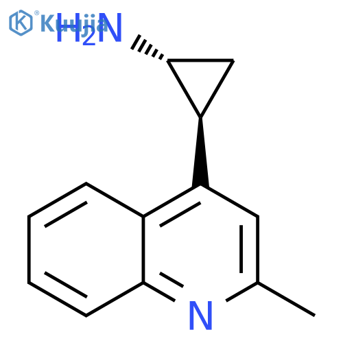rac-(1R,2S)-2-(2-methylquinolin-4-yl)cyclopropan-1-amine structure