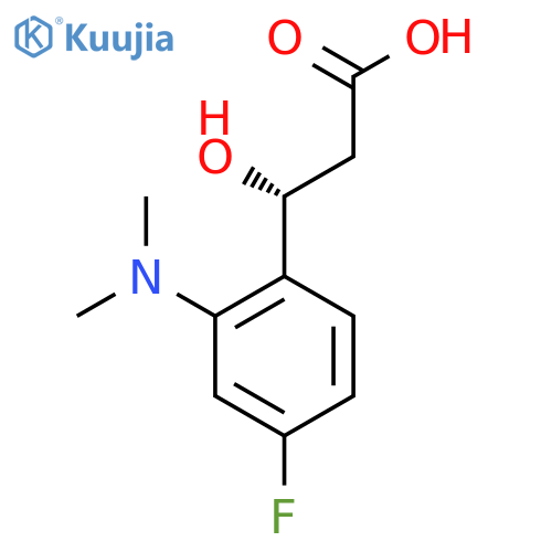 (3R)-3-2-(dimethylamino)-4-fluorophenyl-3-hydroxypropanoic acid structure