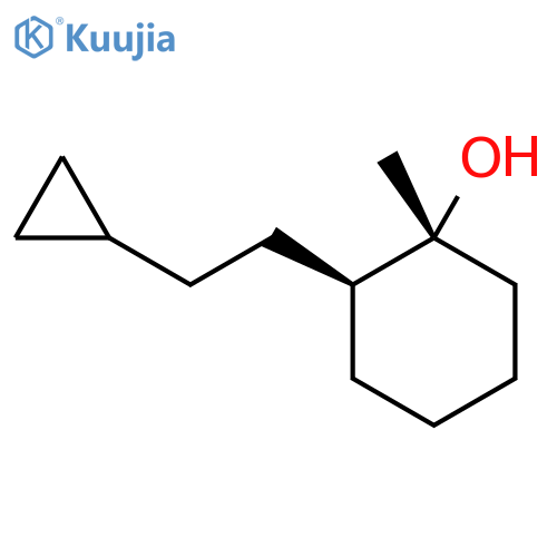 rac-(1R,2S)-2-(2-cyclopropylethyl)-1-methylcyclohexan-1-ol structure