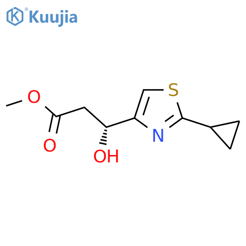 methyl (3R)-3-(2-cyclopropyl-1,3-thiazol-4-yl)-3-hydroxypropanoate structure