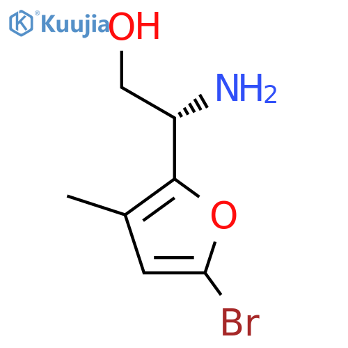 (2S)-2-amino-2-(5-bromo-3-methylfuran-2-yl)ethan-1-ol structure