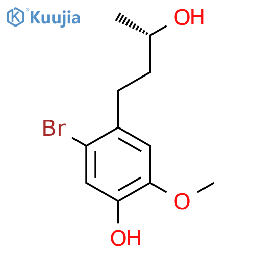 5-bromo-4-(3S)-3-hydroxybutyl-2-methoxyphenol structure