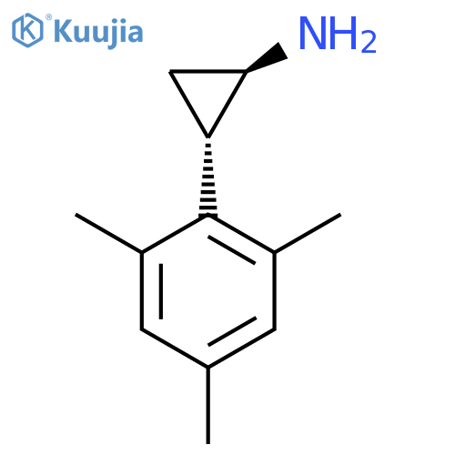 rac-(1R,2S)-2-(2,4,6-trimethylphenyl)cyclopropan-1-amine structure