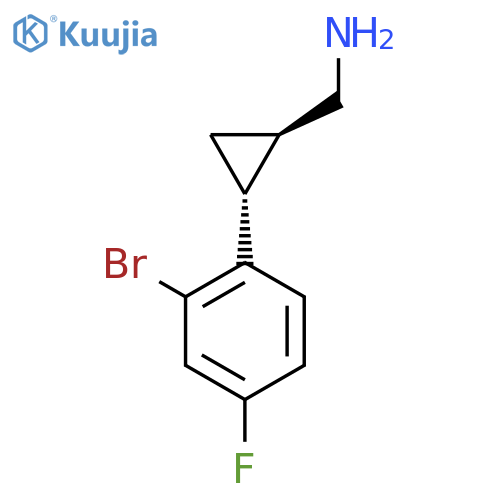 rac-(1R,2R)-2-(2-bromo-4-fluorophenyl)cyclopropylmethanamine structure