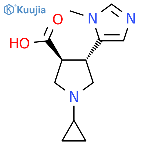 1-cyclopropyl-4-(1-methyl-1H-imidazol-5-yl)pyrrolidine-3-carboxylic acid structure