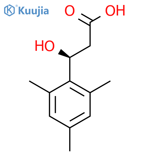 (3S)-3-hydroxy-3-(2,4,6-trimethylphenyl)propanoic acid structure