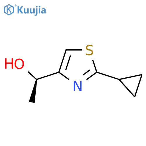 (1R)-1-(2-cyclopropyl-1,3-thiazol-4-yl)ethan-1-ol structure