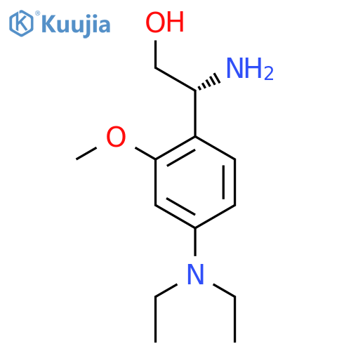 (2R)-2-amino-2-4-(diethylamino)-2-methoxyphenylethan-1-ol structure