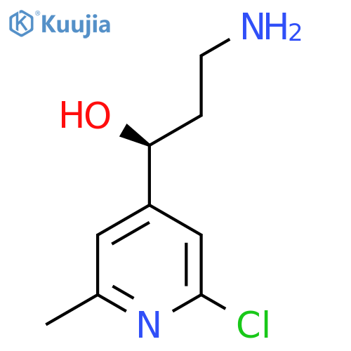 (1S)-3-amino-1-(2-chloro-6-methylpyridin-4-yl)propan-1-ol structure