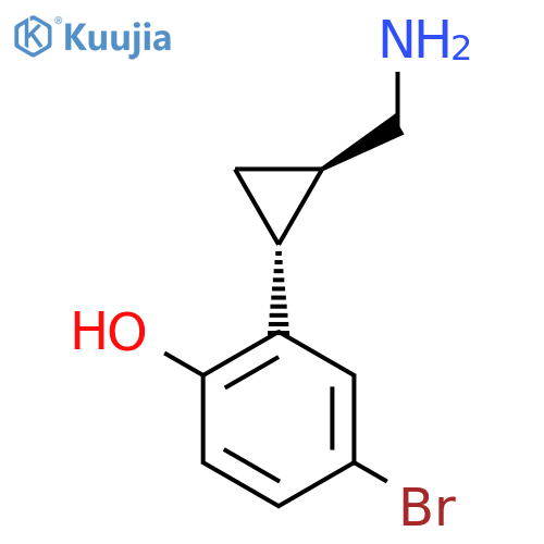 rac-2-(1R,2R)-2-(aminomethyl)cyclopropyl-4-bromophenol structure
