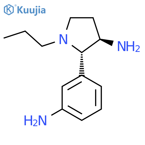 2-(3-aminophenyl)-1-propylpyrrolidin-3-amine structure