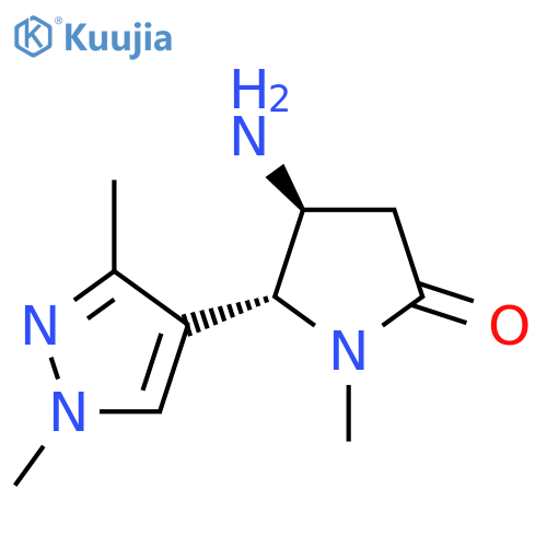 4-amino-5-(1,3-dimethyl-1H-pyrazol-4-yl)-1-methylpyrrolidin-2-one structure