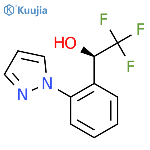 (1R)-2,2,2-trifluoro-1-2-(1H-pyrazol-1-yl)phenylethan-1-ol structure