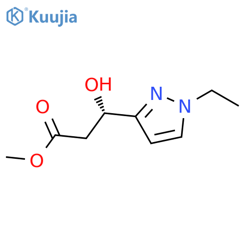 methyl (3S)-3-(1-ethyl-1H-pyrazol-3-yl)-3-hydroxypropanoate structure