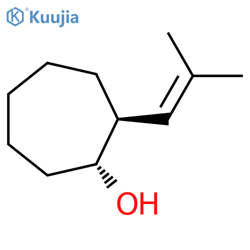 rac-(1R,2S)-2-(2-methylprop-1-en-1-yl)cycloheptan-1-ol structure