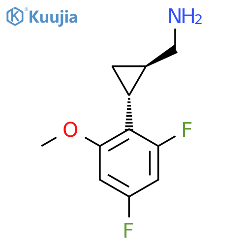 rac-(1R,2R)-2-(2,4-difluoro-6-methoxyphenyl)cyclopropylmethanamine structure