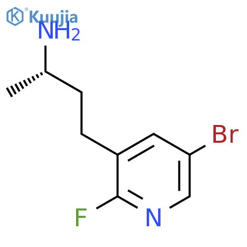 (2S)-4-(5-bromo-2-fluoropyridin-3-yl)butan-2-amine structure