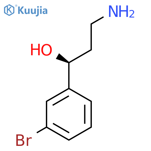 (1S)-3-amino-1-(3-bromophenyl)propan-1-ol structure