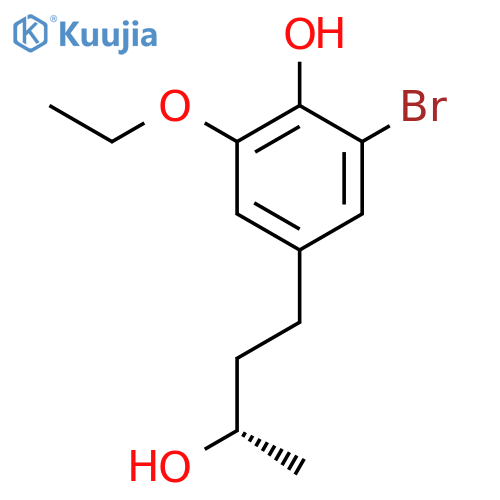 2-bromo-6-ethoxy-4-(3S)-3-hydroxybutylphenol structure