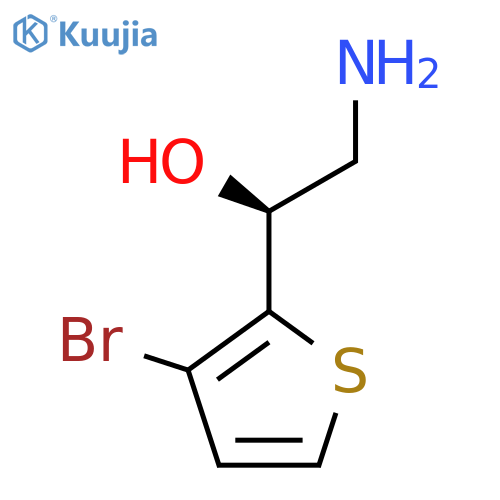 (1S)-2-amino-1-(3-bromothiophen-2-yl)ethan-1-ol structure
