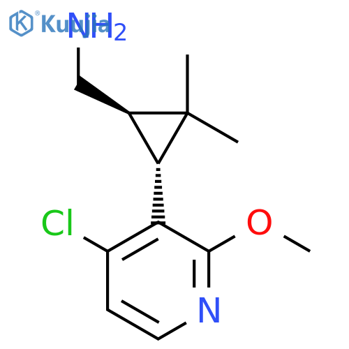 rac-(1R,3R)-3-(4-chloro-2-methoxypyridin-3-yl)-2,2-dimethylcyclopropylmethanamine structure