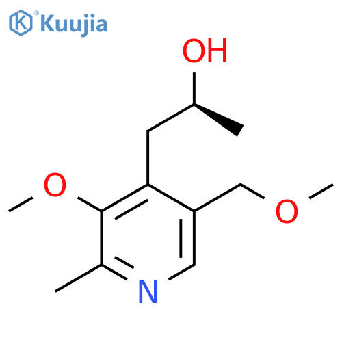 (2S)-1-3-methoxy-5-(methoxymethyl)-2-methylpyridin-4-ylpropan-2-ol structure
