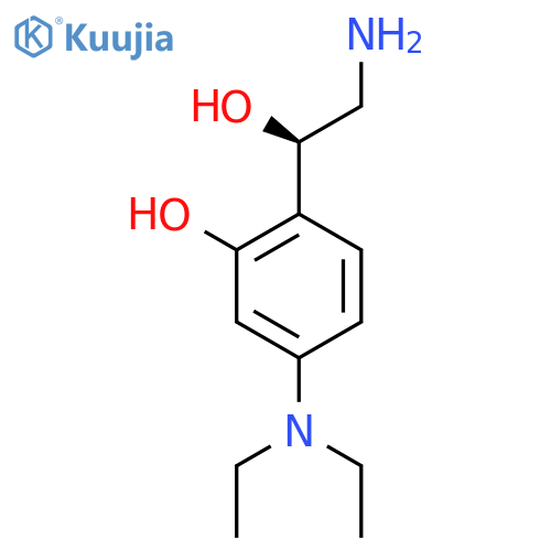2-(1R)-2-amino-1-hydroxyethyl-5-(diethylamino)phenol structure