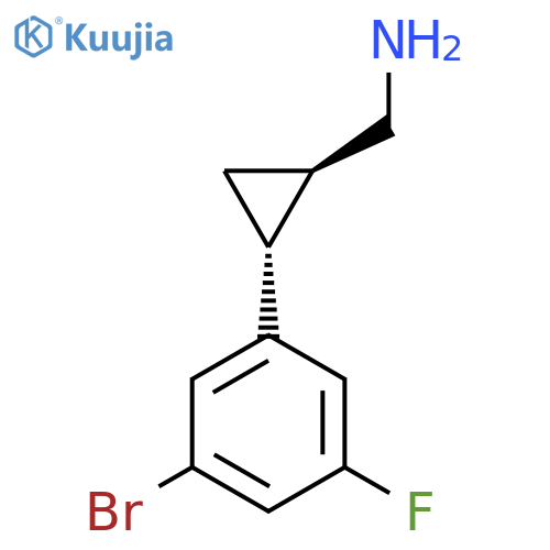 rac-(1R,2R)-2-(3-bromo-5-fluorophenyl)cyclopropylmethanamine structure